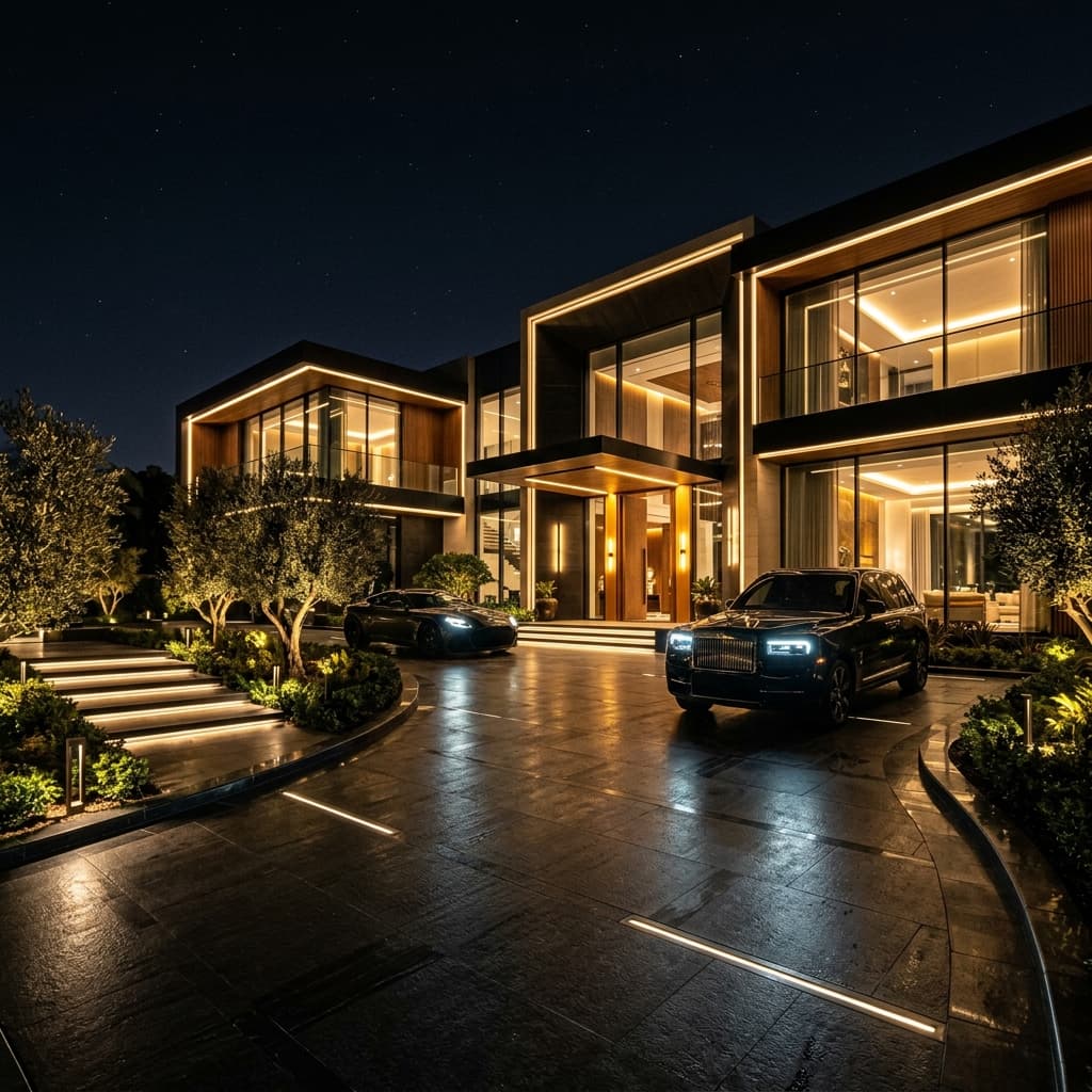 Private vehicle at the residence
